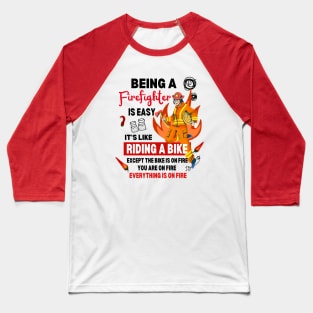Funny Firefighter Woman National Firefighters Day Volunteering Women Baseball T-Shirt
